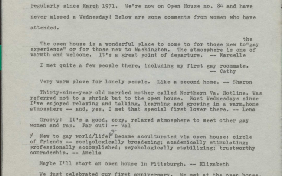 Gay Womens Open House Background